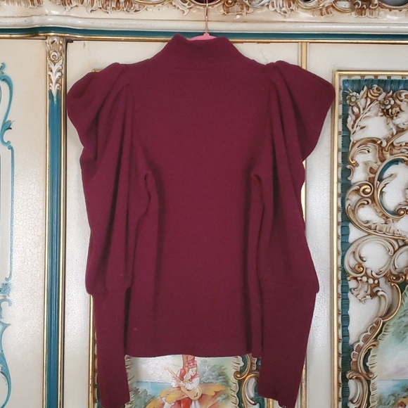 NWOT burgundy turtleneck xxs - Picture 2 of 2